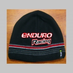 Enduro racing čierna pletená čiapka stredne hrubá vo vnútri naviac zateplená, univerzálna veľkosť, materiálové zloženie 100% akryl